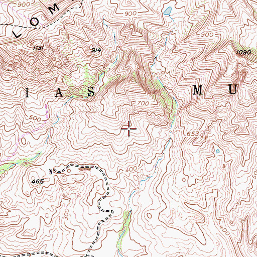 Topographic Map of Lomerias Muertas, CA