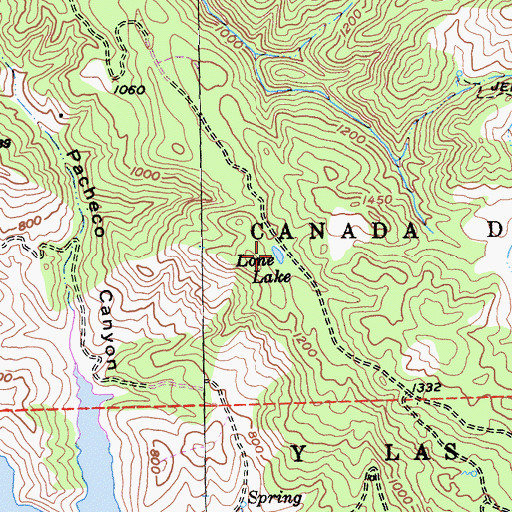 Topographic Map of Lone Lake, CA