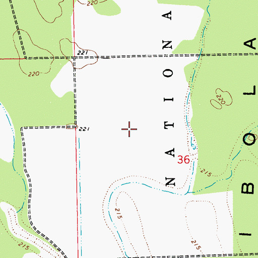 Topographic Map of Cibola National Wildlife Refuge, AZ
