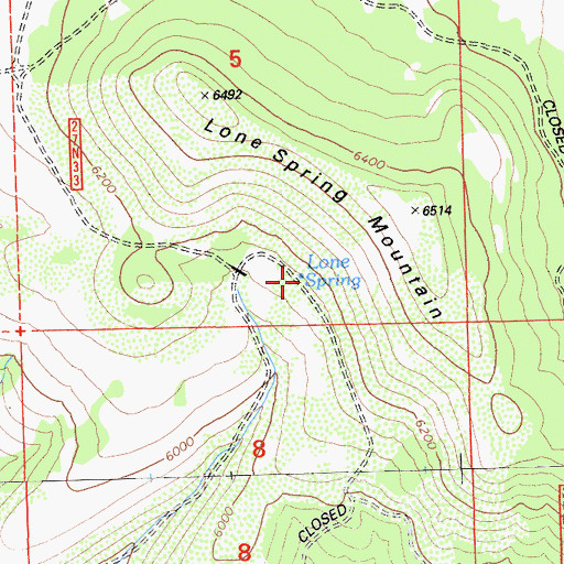 Topographic Map of Lone Spring, CA