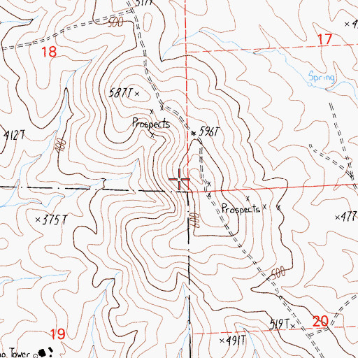 Topographic Map of Lone Tree, CA
