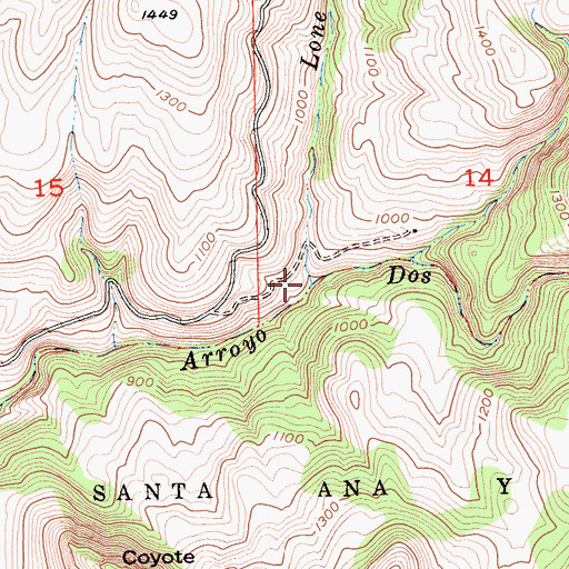 Topographic Map of Lone Tree Creek, CA