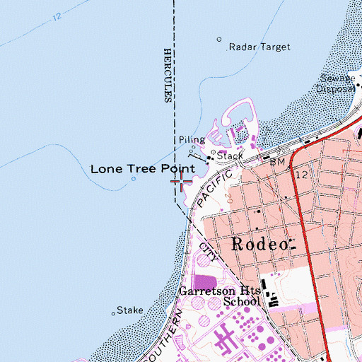 Topographic Map of Lone Tree Point, CA