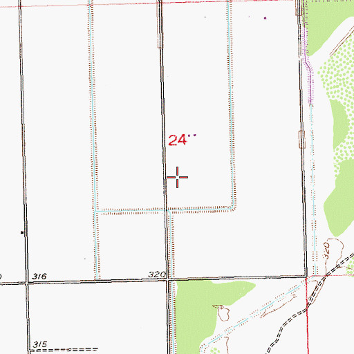 Topographic Map of Colorado River Indian Reservation, AZ