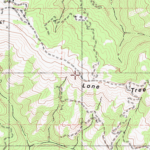 Topographic Map of Lone Tree Ridge, CA