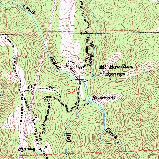 Topographic Map of Long Branch, CA