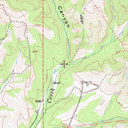 Topographic Map of Long Canyon, CA