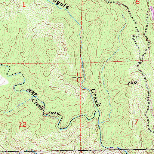 Topographic Map of Long Canyon, CA