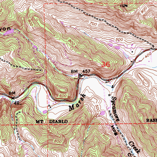 Topographic Map of Long Canyon, CA