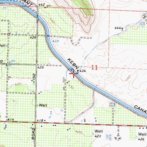 Topographic Map of Long Creek, CA
