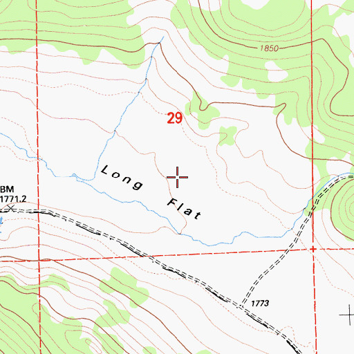 Topographic Map of Long Flat, CA