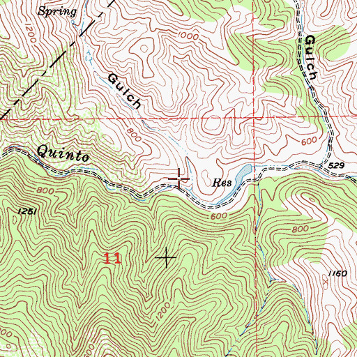 Topographic Map of Long Gulch, CA