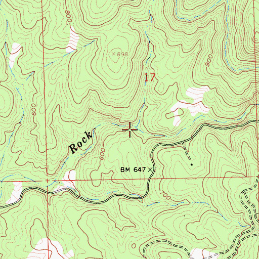 Topographic Map of Long Gulch, CA