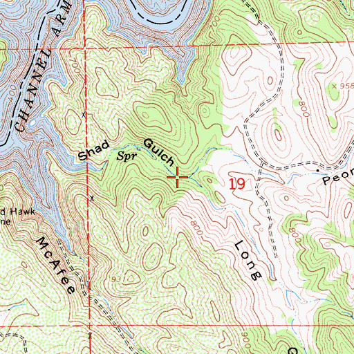 Topographic Map of Long Gulch, CA