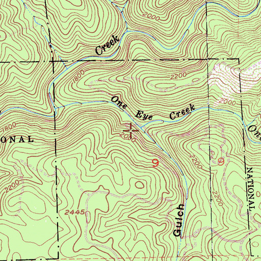Topographic Map of Long Gulch, CA