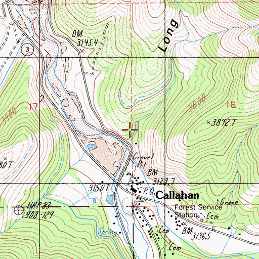 Topographic Map of Long Gulch, CA