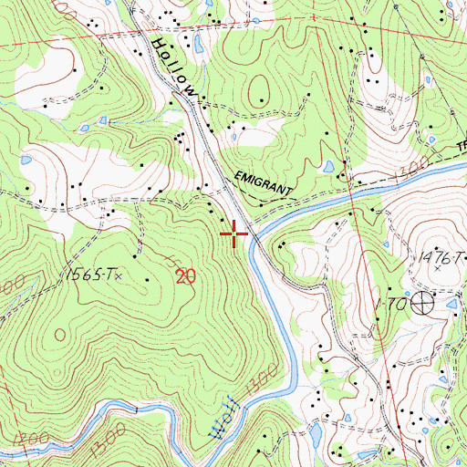Topographic Map of Long Hollow, CA