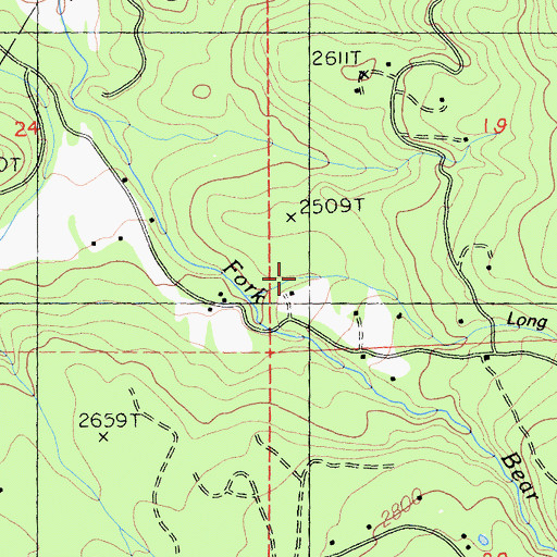 Topographic Map of Long Hollow, CA