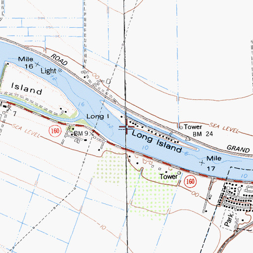 Topographic Map of Long Island, CA