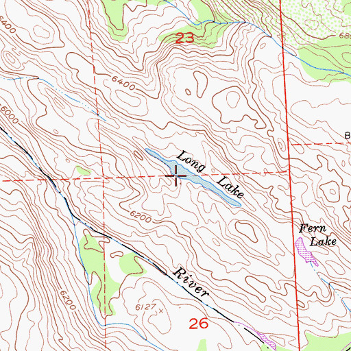 Topographic Map of Long Lake, CA