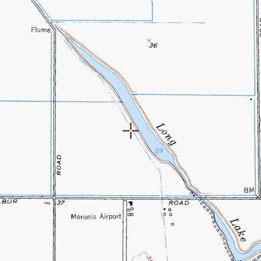 Topographic Map of Long Lake, CA