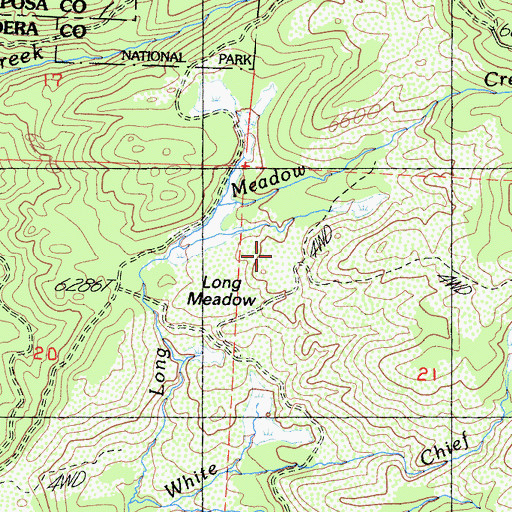 Topographic Map of Long Meadow, CA