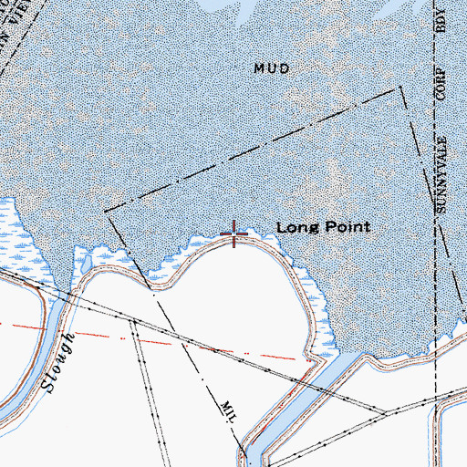 Topographic Map of Long Point, CA