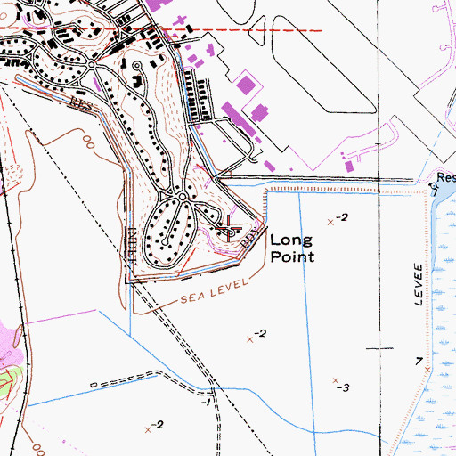 Topographic Map of Long Point, CA