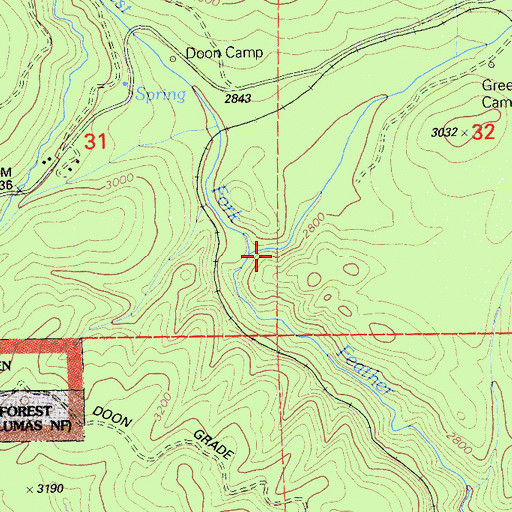 Topographic Map of Long Ravine, CA