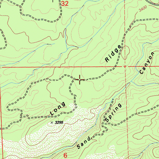 Topographic Map of Long Ridge, CA
