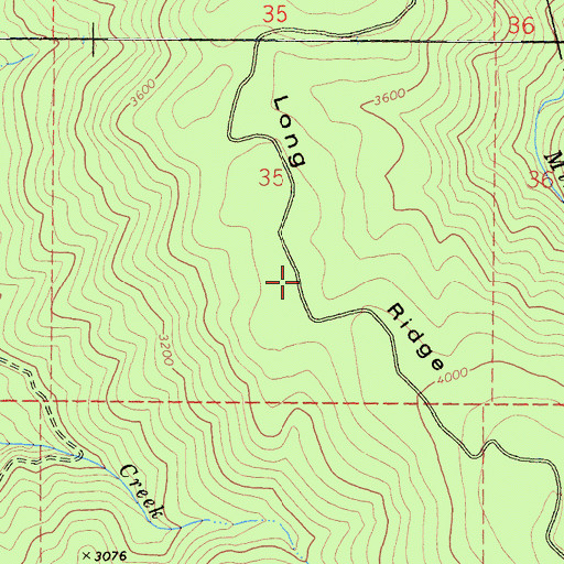 Topographic Map of Long Ridge, CA