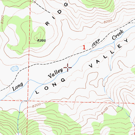 Topographic Map of Long Valley, CA
