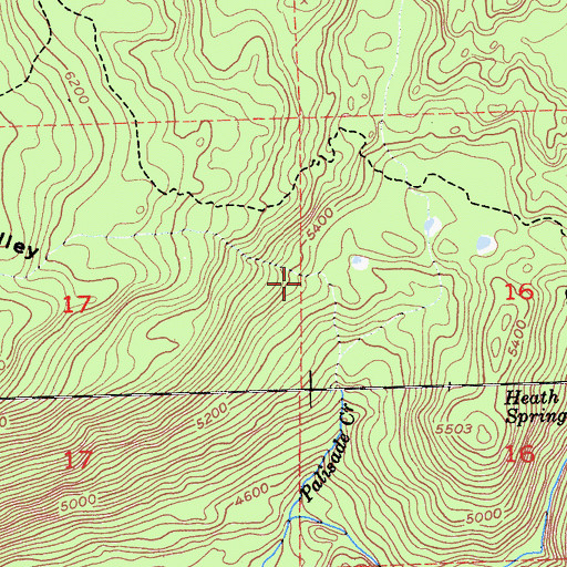 Topographic Map of Long Valley, CA