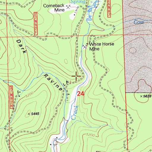 Topographic Map of Long Valley, CA