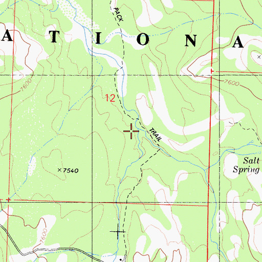 Topographic Map of Long Valley Creek, CA