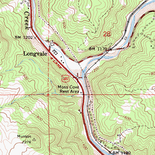 Topographic Map of Long Valley Creek, CA