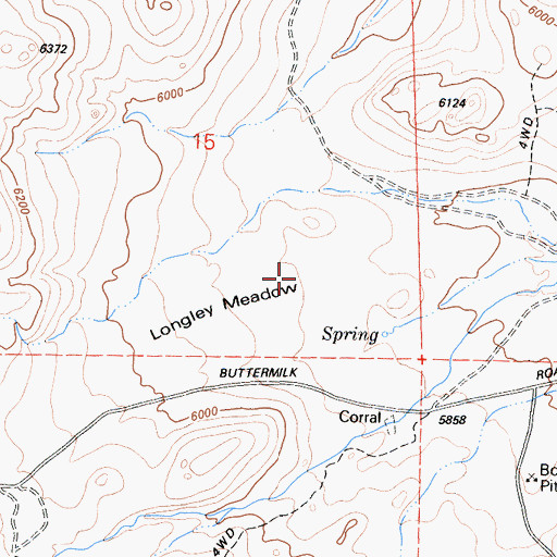 Topographic Map of Longley Meadow, CA