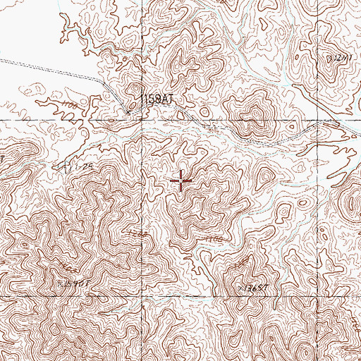 Topographic Map of Gurry Well, AZ