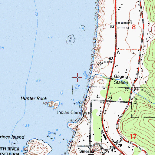 Topographic Map of Lopez Creek, CA