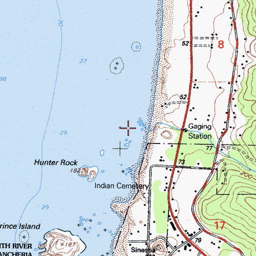 Topographic Map of Lopez Creek, CA