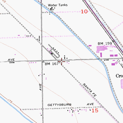 Topographic Map of Los Deltos School, CA