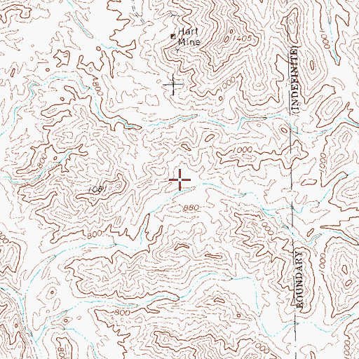 Topographic Map of Jupiter Mine, AZ