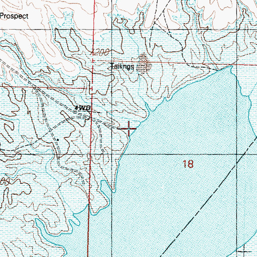 Topographic Map of Burro Wash, AZ