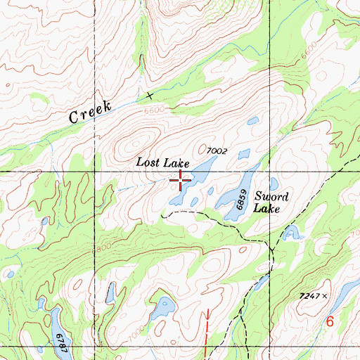 Topographic Map of Lost Lake, CA