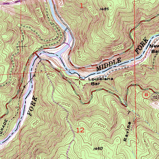 Topographic Map of Louisiana Bar, CA