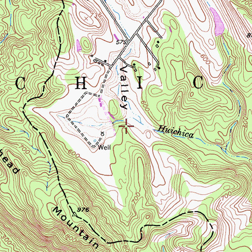 Topographic Map of Lovall Valley, CA