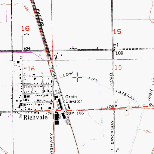 Topographic Map of Low Lift Lateral, CA