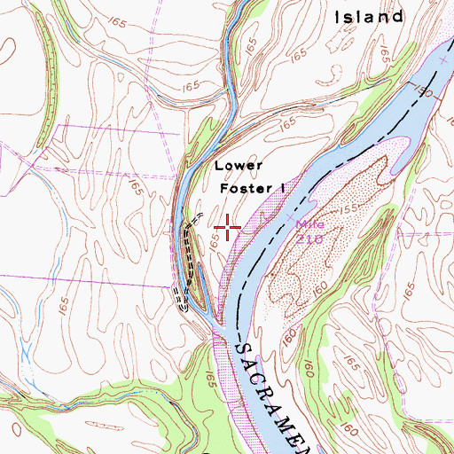 Topographic Map of Lower Foster Island, CA