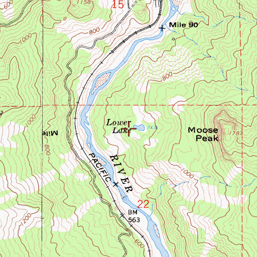Topographic Map of Lower Lake, CA