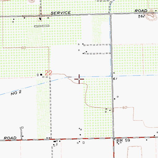 Topographic Map of Lower Lateral Number Two, CA